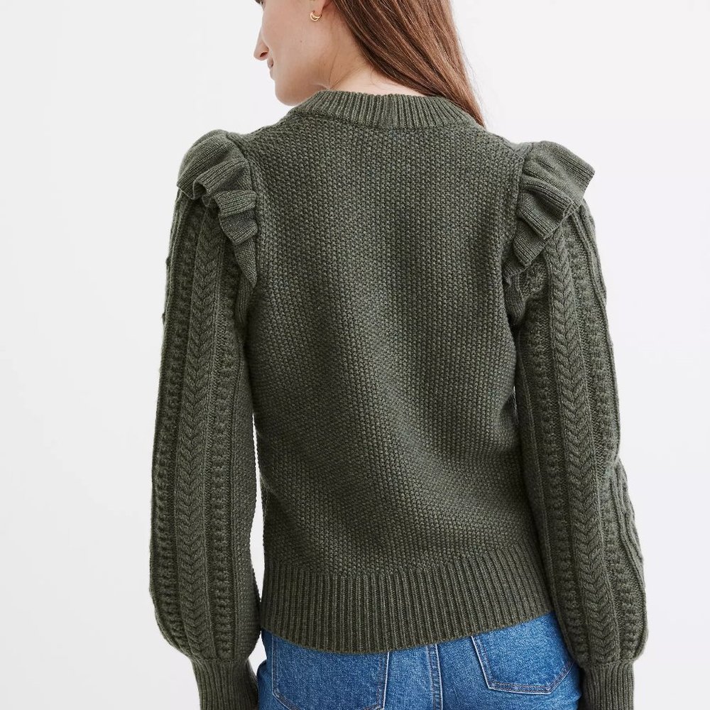 Hollydene Ruffle-Shoulder Pullover Sweater - Picture 3 of 10